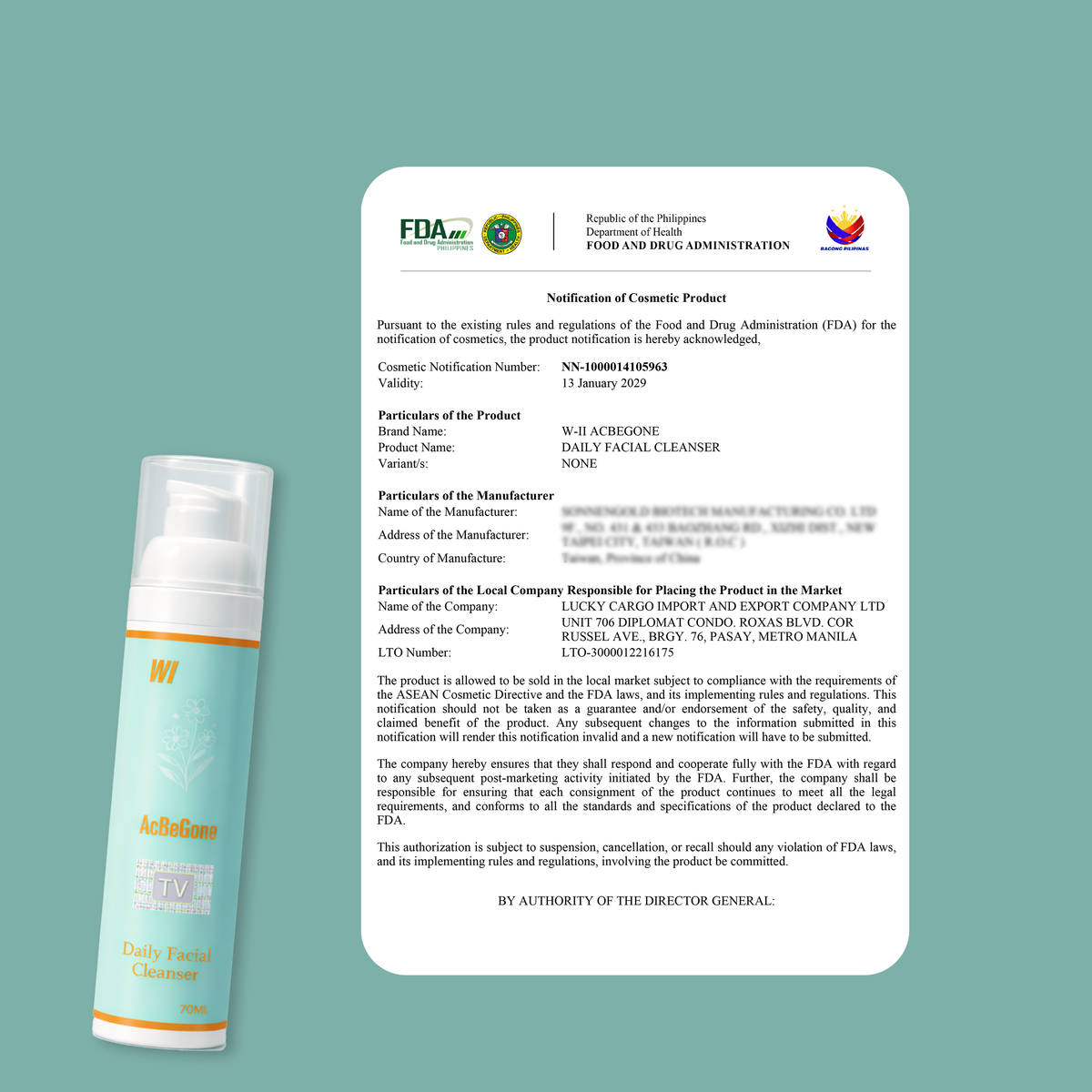Acbegone Daily Facial Cleanser