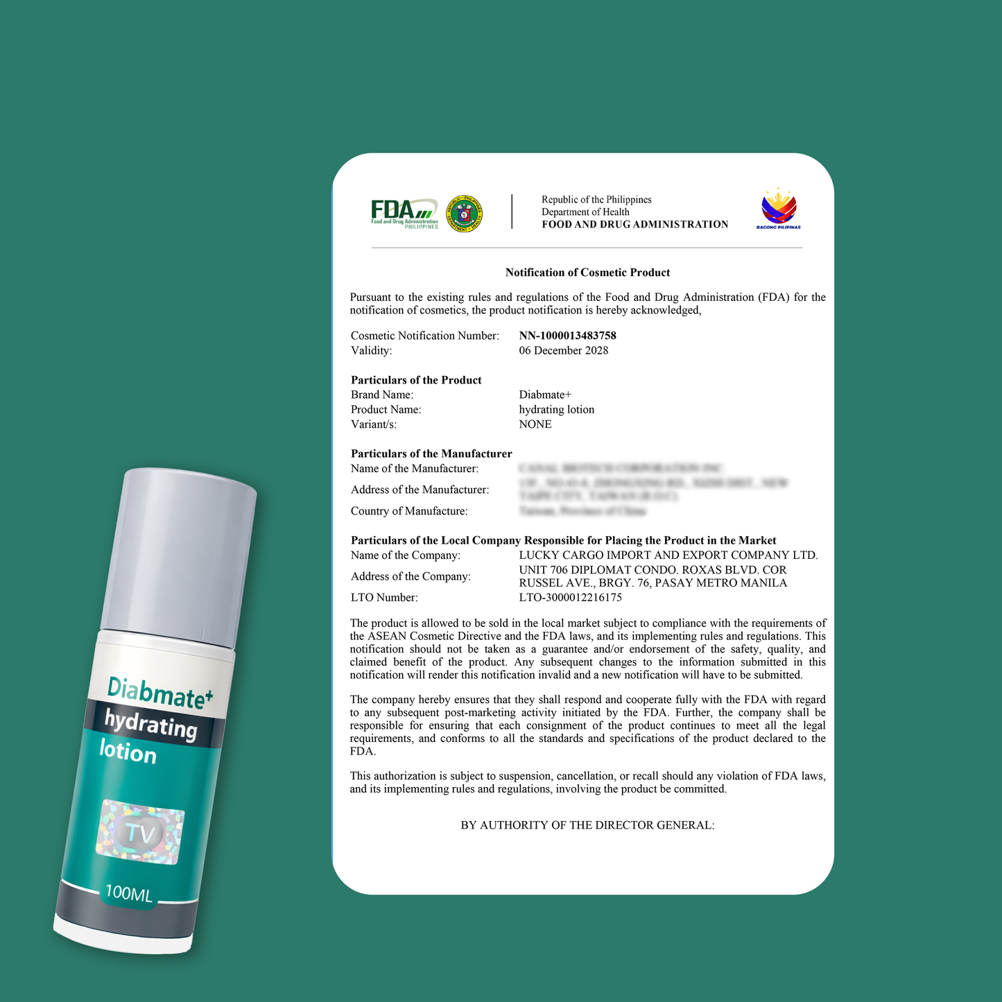 Diabmate+ Hydrating Lotion