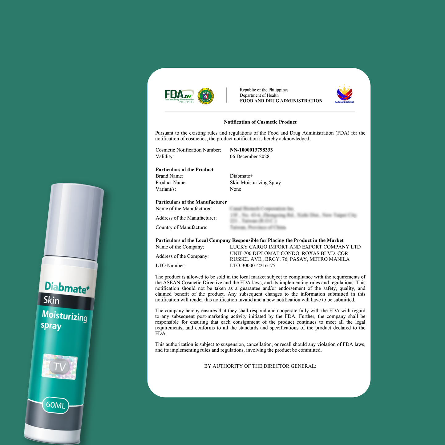 Diabmate+ Skin Comfort Spray